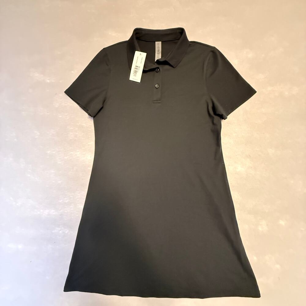 NWT Outdoor Voices Black Birdie Polo Dress - shirt dress golf sporty size M